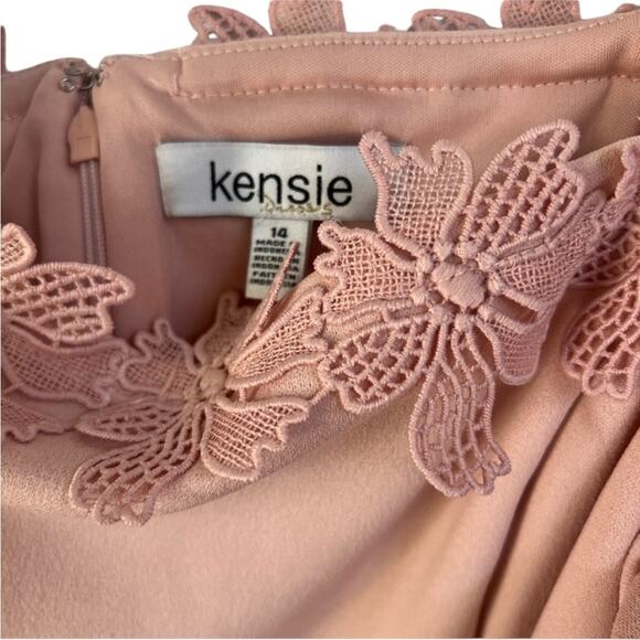 NWOT Kensie Off-The-Shoulder Scuba Crepe Dress in Blush – Sz 14 - Picture 10 of 10